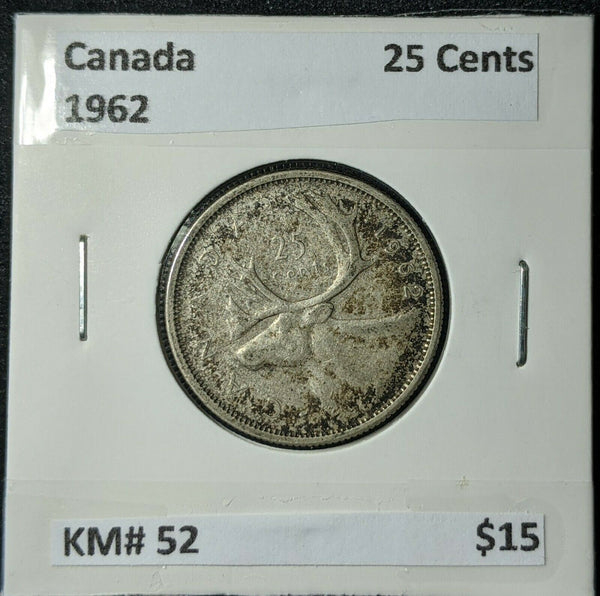 Canada 1962 25 Cents 25c KM# 52    #632