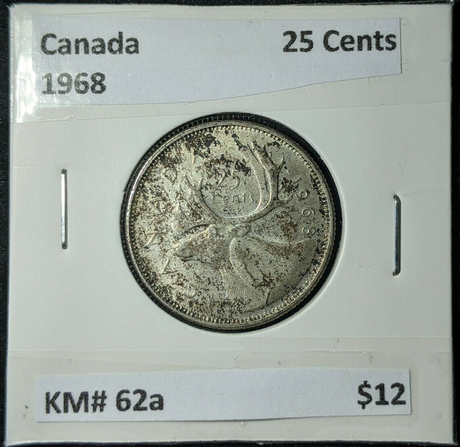 Canada 1968 25 Cents 25c KM# 62a  #708