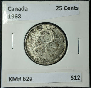 Canada 1968 25 Cents 25c KM# 62a  #708