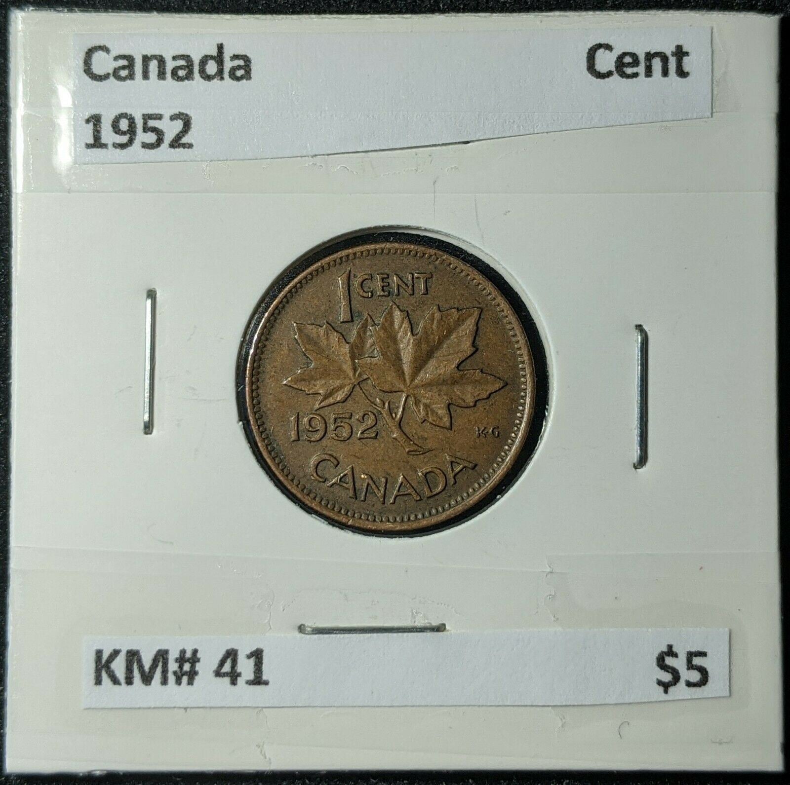 Canada 1952 Cent 1c KM# 41    #312