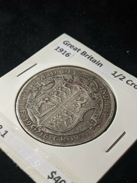 Great Britain 1916 Half Crown KM# 818.1   #028