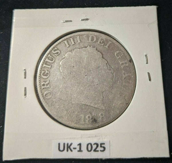 Great Britain 1818 Half Crown KM# 672 Damaged  #025