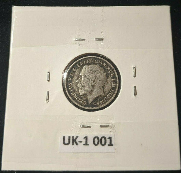 Great Britain 1919 Threepence 3d KM# 813  #001      16B