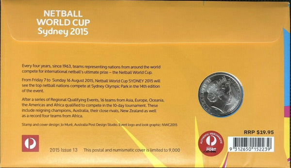 2015 Australia PNC, Netball World Cup Sydney, with 20c Coin