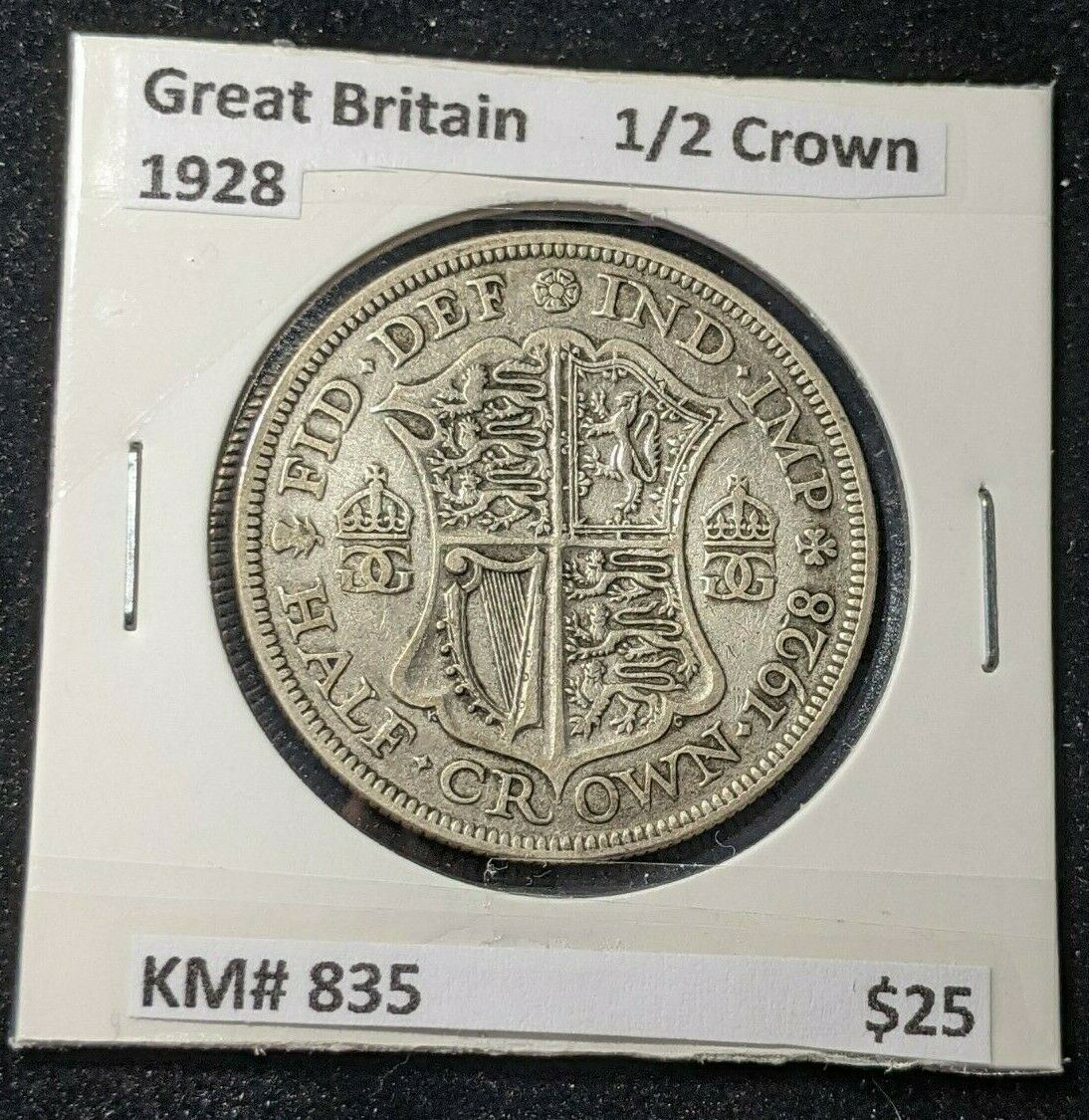 Great Britain 1928 1/2 Crown KM# 835  #516