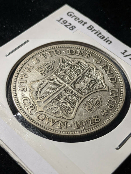 Great Britain 1928 1/2 Crown KM# 835  #516
