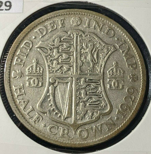 Great Britain 1929 1/2 Crown KM# 835  #558