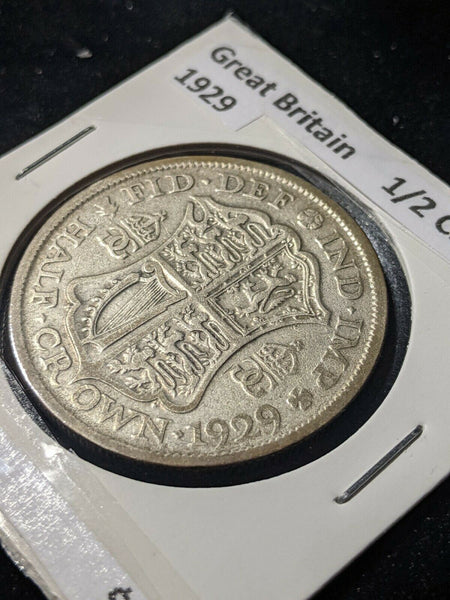 Great Britain 1929 1/2 Crown KM# 835  #558