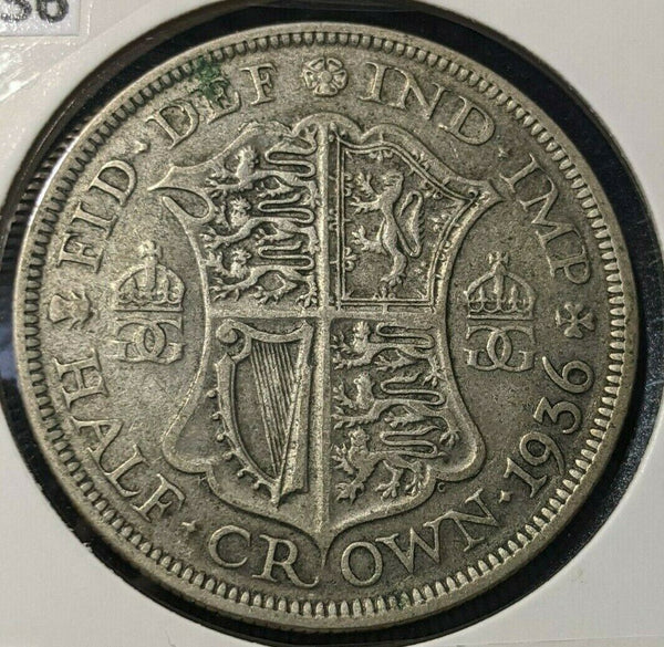 Great Britain 1936 1/2 Crown KM# 835     #166
