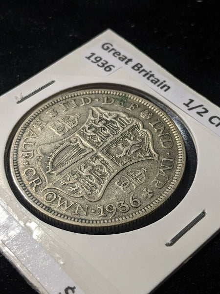 Great Britain 1936 1/2 Crown KM# 835     #166