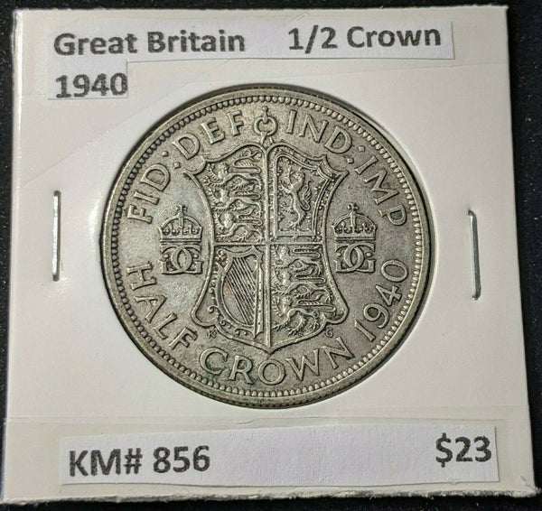 Great Britain 1940 1/2 Crown KM# 856    #571