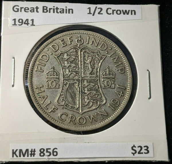 Great Britain 1941 1/2 Crown KM# 856    #337