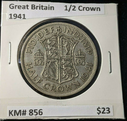 Great Britain 1941 1/2 Crown KM# 856    #337