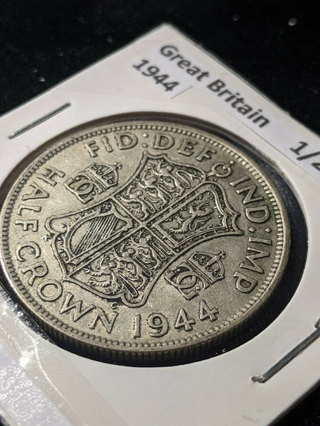 Great Britain 1944 1/2 Crown KM# 856    #448