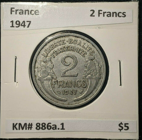 France 1947 2 Francs KM# 886a.1    #48