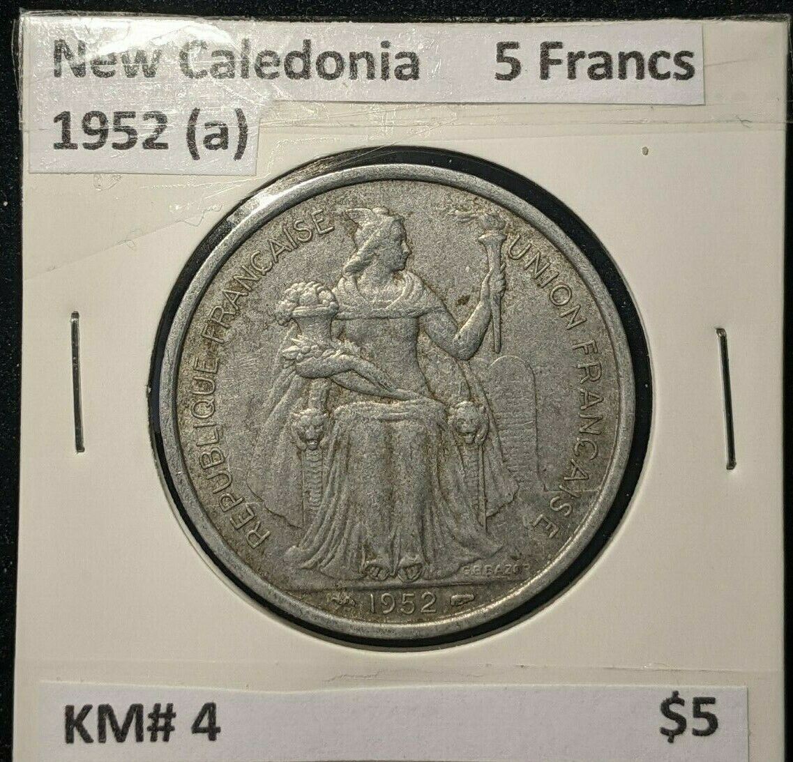 New Caledonia 1952 (a) 5 Francs KM# 4    #27