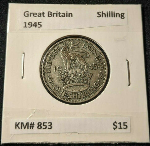 Great Britain 1945 Shilling 1/- KM# 853  #701