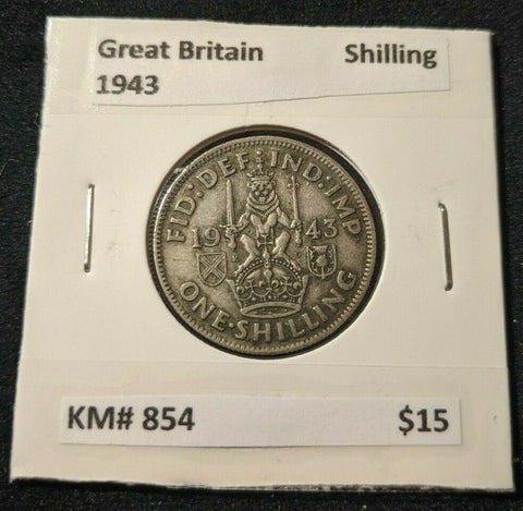 Great Britain 1943 Shilling 1/- KM# 854 #667