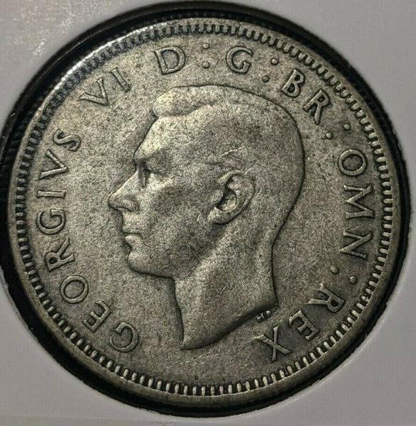 Great Britain 1942 Shilling 1/- KM# 854 Cleaned  #508