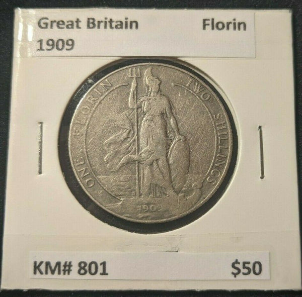 Great Britain 1909 Florin 2/- KM# 801   #006