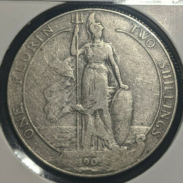 Great Britain 1909 Florin 2/- KM# 801   #006