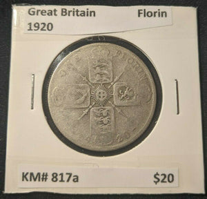 Great Britain 1920 Florin 2/- KM# 817a   #012