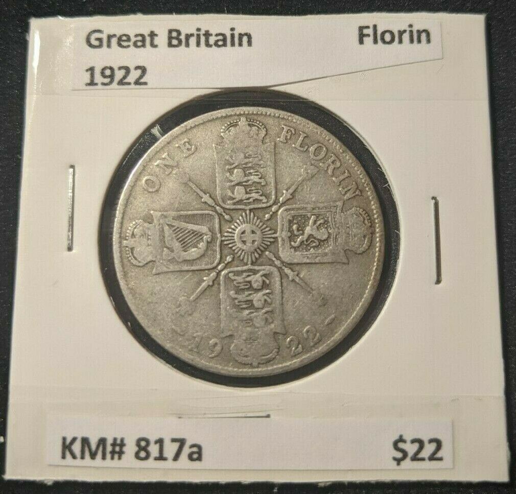 Great Britain 1922 Florin 2/- KM# 817a   #005