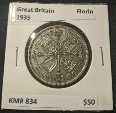 Great Britain 1935 Florin 2/- KM# 834    #755