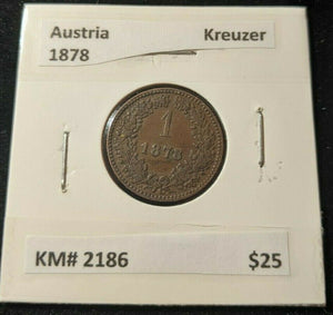 Austria 1878 Kreuzer KM# 2186   #033   #12C