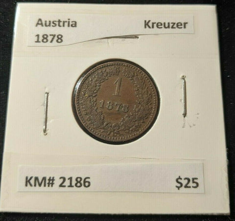 Austria 1878 Kreuzer KM# 2186   #033   #12C