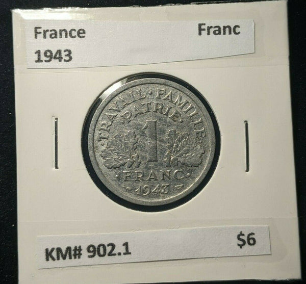 France 1943 Francs KM# 902.1    #069
