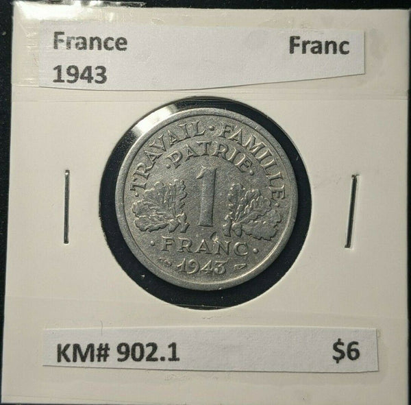France 1943 Francs KM# 902.1    #095