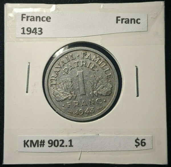 France 1943 Francs KM# 902.1    #083