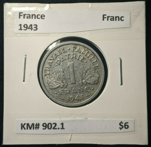 France 1943 Francs KM# 902.1    #083