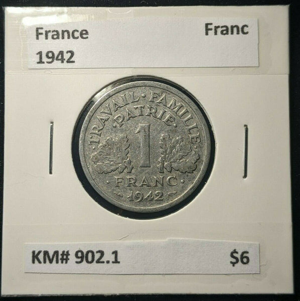 France 1942 Francs KM# 902.1    #062