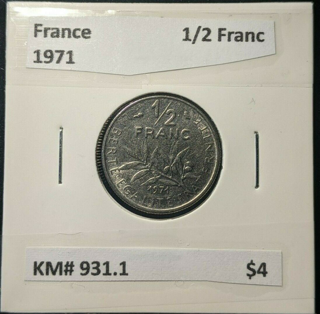 France 1971 1/2 Francs KM# 931.1    #0709