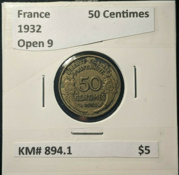 France 1932 Open 9 50 Centimes KM# 894.1    #0034