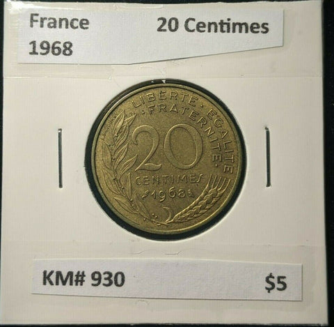 France 1968 20 Centimes KM# 930    #0612