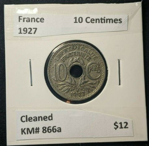 France 1927 10 Centimes KM# 866a  Cleaned  #0115