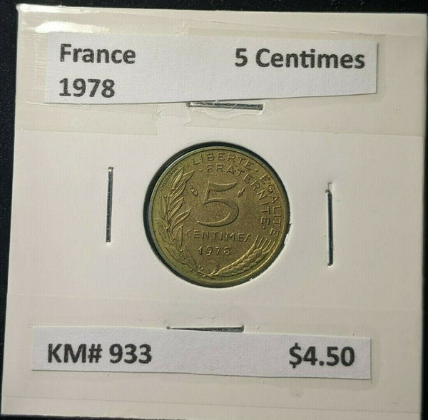 France 1978 5 Centimes KM# 933  #0654