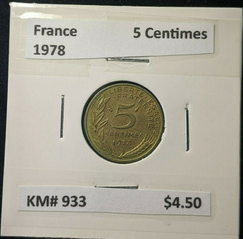 France 1978 5 Centimes KM# 933  #0654