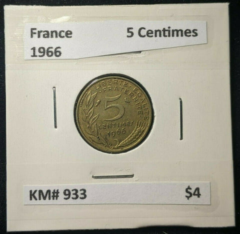 France 1966 5 Centimes KM# 933  #0554