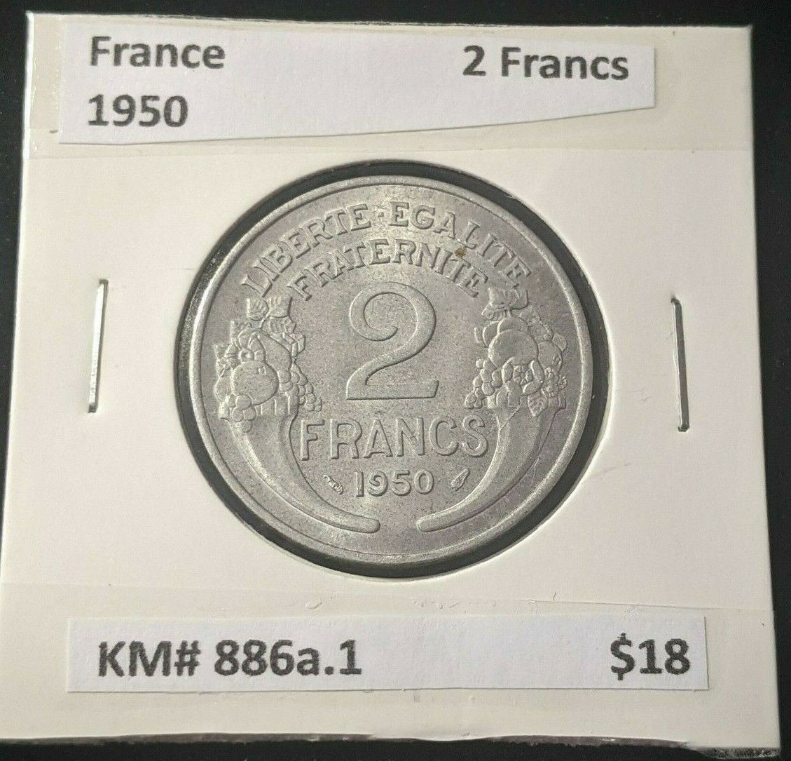 France 1950 2 Francs KM# 886a.1 #0614