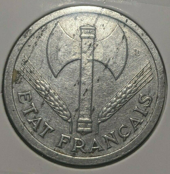 France 1943 2 Francs KM# 904.1 #093