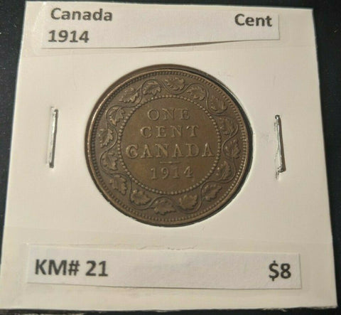 Canada 1914 Cents   KM# 21    #765