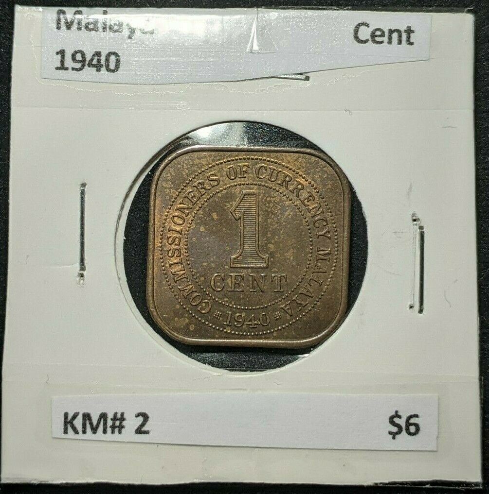 Malaya 1940 Cent KM# 2   #724