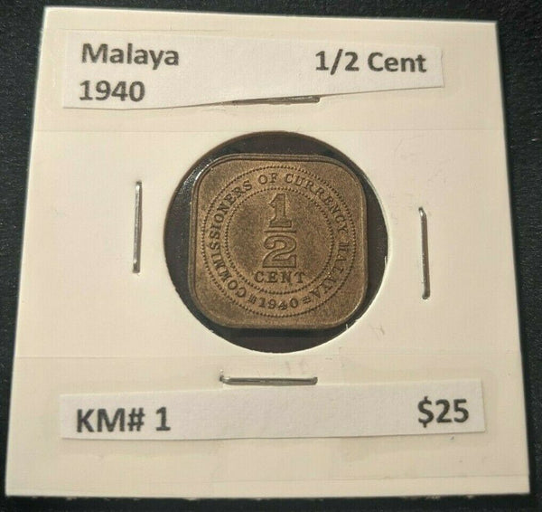 Malaya 1940 1/2 Cent KM# 1   #0342