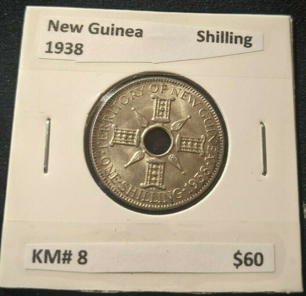 New Guinea 1938 Shilling 1/- KM# 8 #512