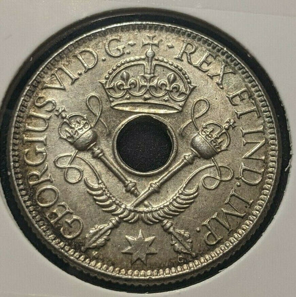 New Guinea 1938 Shilling 1/- KM# 8  #533