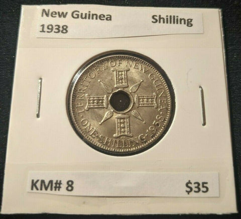 New Guinea 1938 Shilling 1/- KM# 8  #509